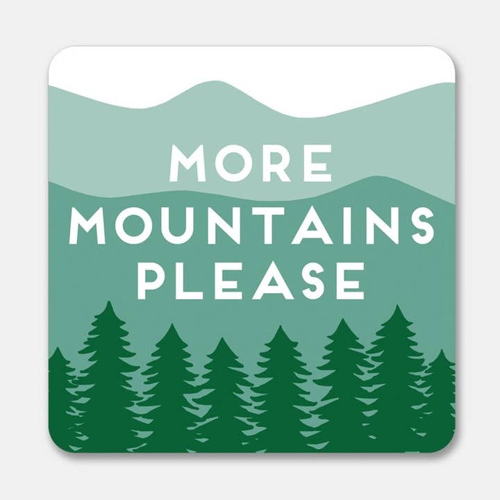 Adesivo in Vinile "More Mountains" per la vendita all'ingrosso da parte di Rock Scissor Paper