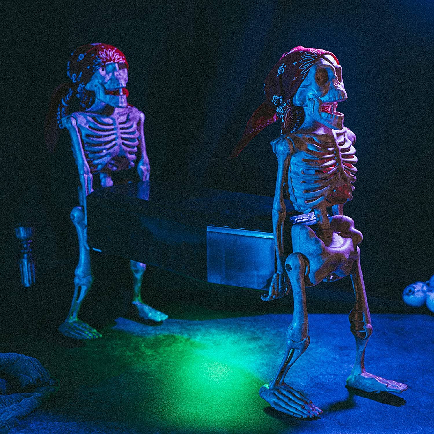 The Wine Savant /  Khen Glassware - Wholesale Decorative Figurine - Walking Skeletons - Large Coffin Bearer Halloween Decoration4