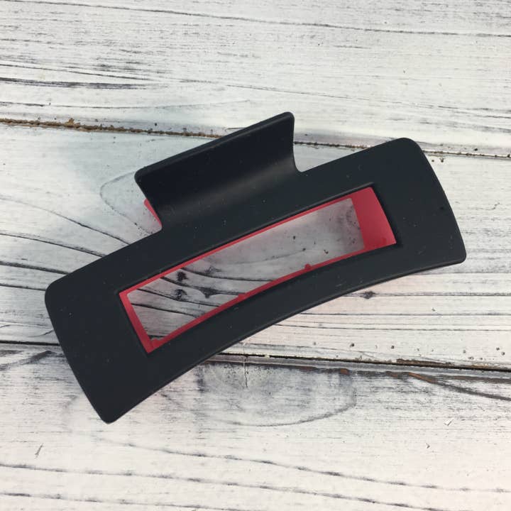 SongLily - Wholesale Hair Clip - Women's - Red and black claw hair clip1