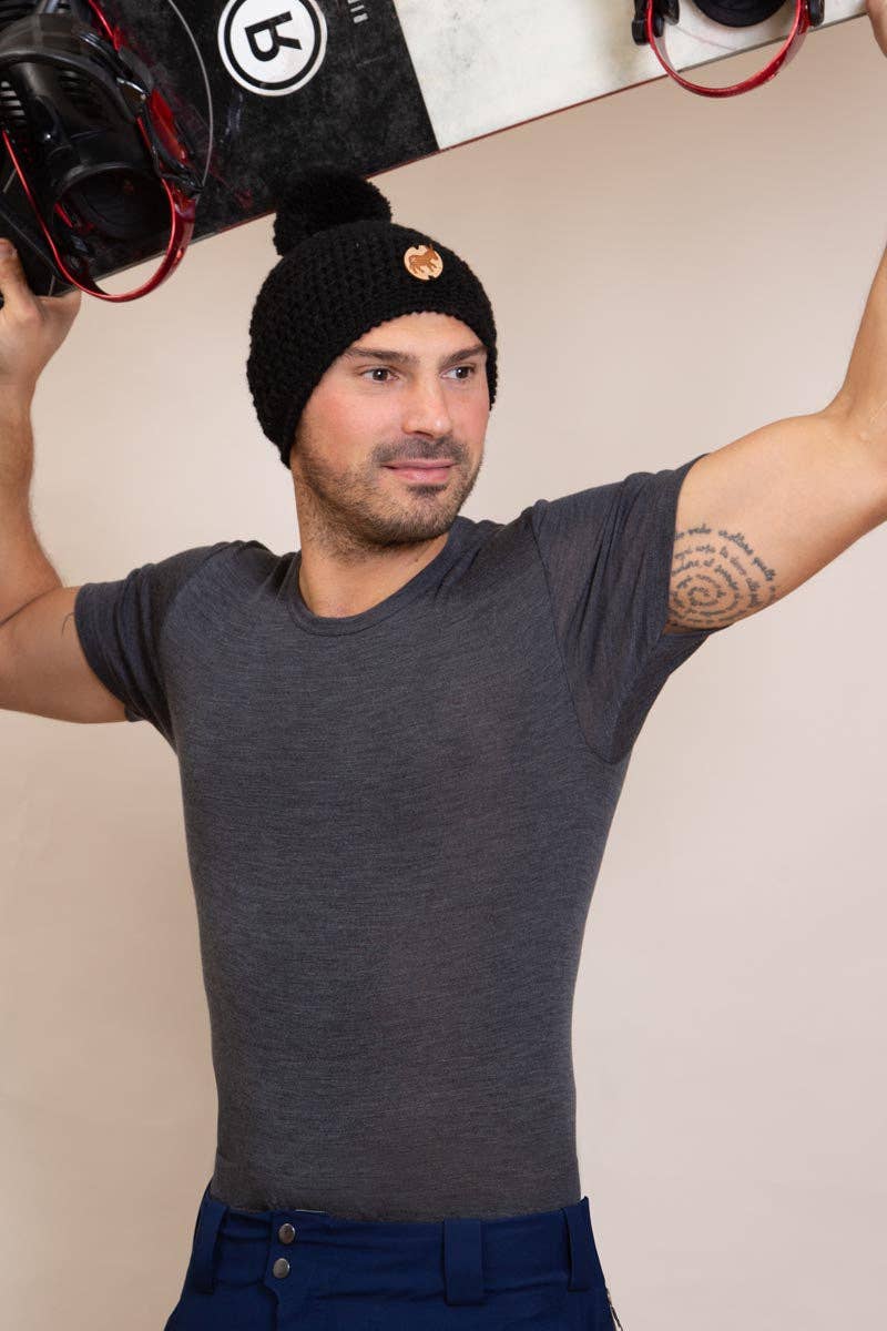 Madiva – T-shirt – Homem por atacado – Suéter masculino Alghero de lã Merino e seda com mangas até o cotovelo2