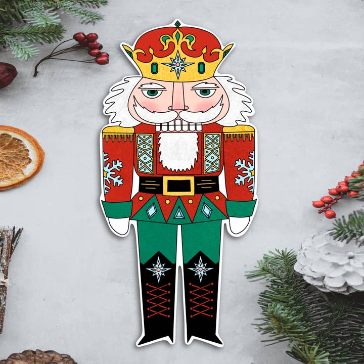 Nutcracker Ice King Holiday Sticker for wholesale by inkpaperfable