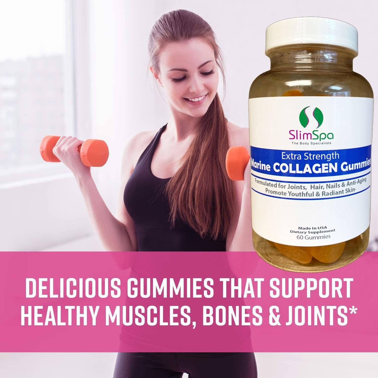 SlimSpa The Body Care Specialists - Wholesale Oral Supplement/Vitamin - Marine COLLAGEN Gummies (60)12
