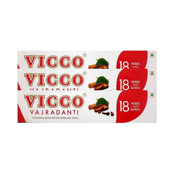 Natures Basket - Wholesale Toothpaste - Vicco Vajradanti Toothpaste- 200g (Pack of 3)