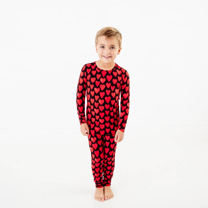 Ensemble de Pyjama Deux Pièces Cœur à Cœur pour la vente par Dreamiere