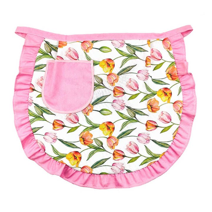 Kitchen apron waist, pocket and ruffle MUMMY for wholesale by Almatex srl