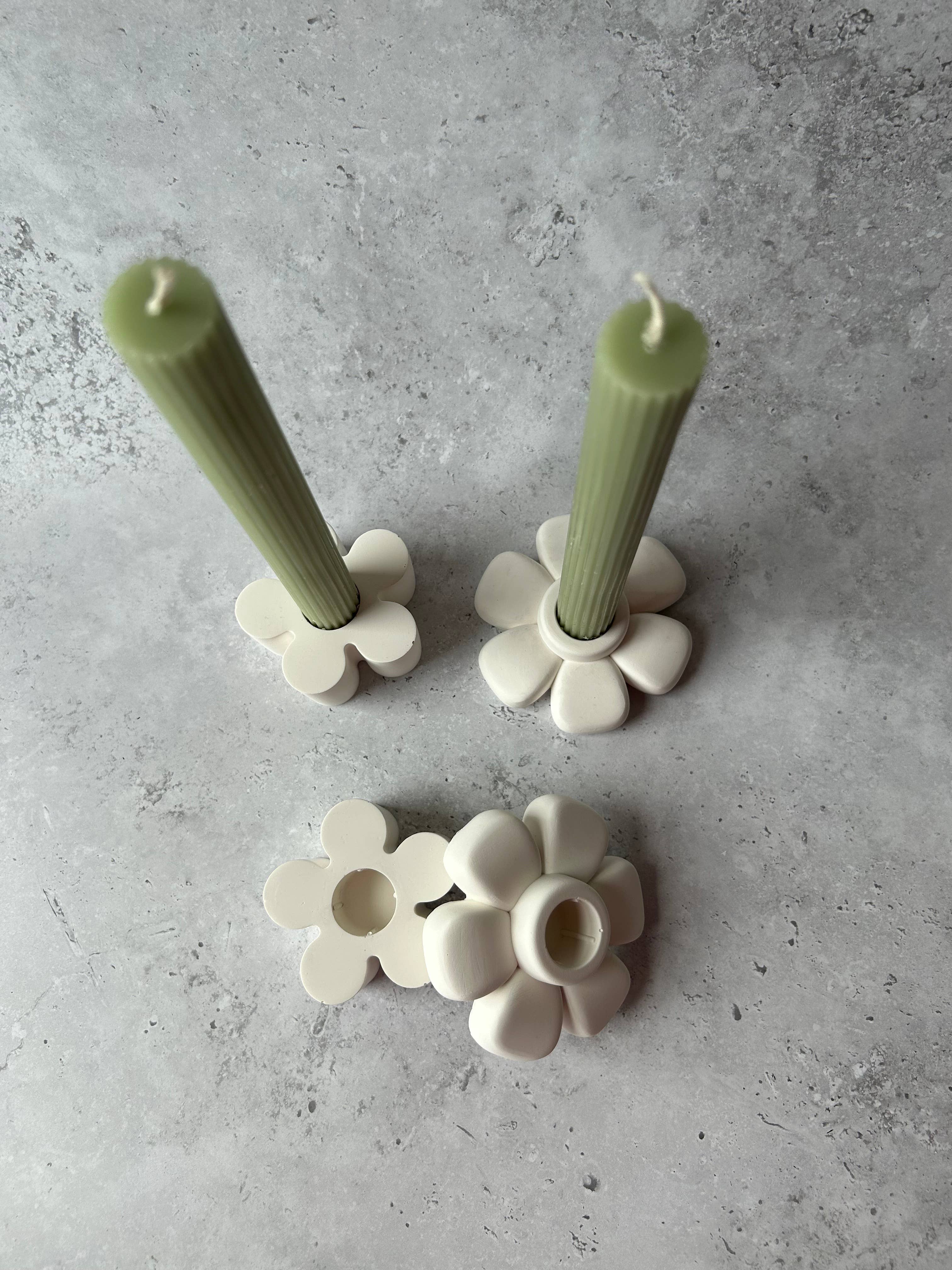 AlphaGrayArt - Wholesale Candle Holder - Floral/ Flower CandleStick Holder, Tapered Candle holder1