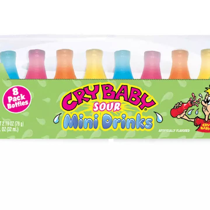 Cry Baby Wax Bottles Sour Candy (8pc, 12ct) for wholesale by Majestic Wholesale