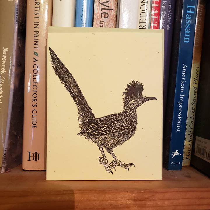 Dandy Lion Press – wholesale Everyday greeting card – Greater Roadrunner Card Letterpress Printed2