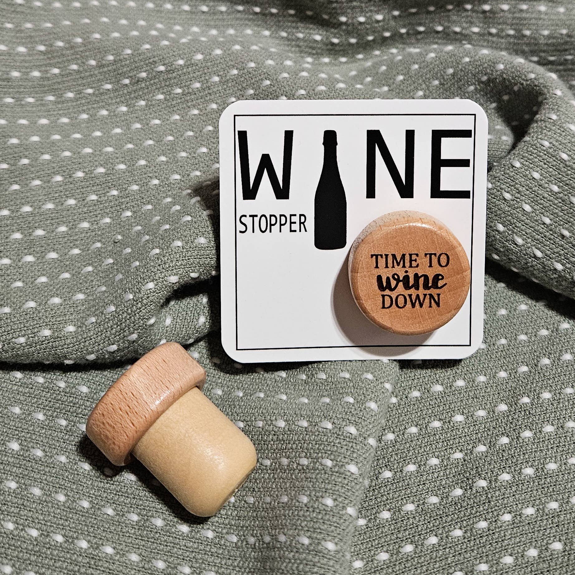 Lou Golden Designs - Wholesale Wine Stopper - Time To Wine Down Wine Stopper1