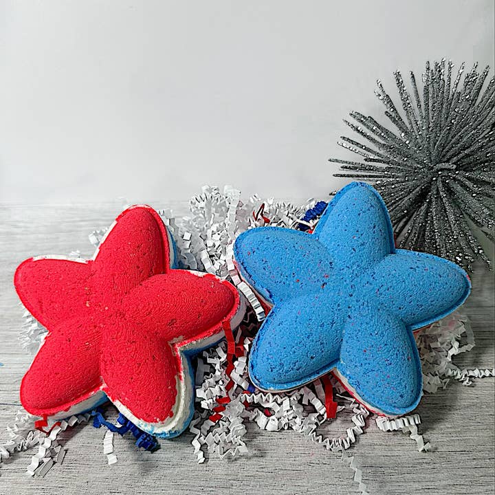 Mandatory Me Time - Wholesale Bath Bomb/Fizz - Star Spangled Bath Bomb | Summer Seasonal Patriotic Rocket2