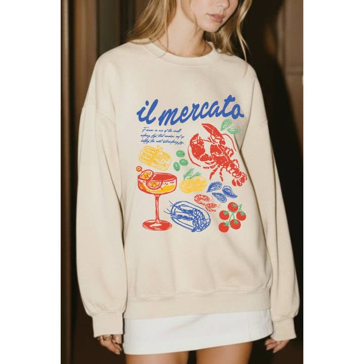 IL MERCATO TYPOGRAFIE MINERAALWAS SWEATSHIRT voor wholesale door STARCHIS
