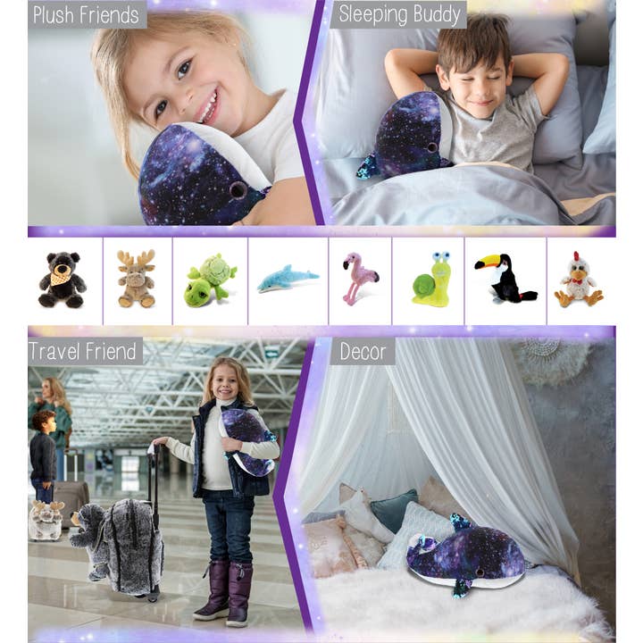 Cota Global - Wholesale Stuffed/Plush Toy - Kids & Baby - Space Sequin Plush - 13" Whale3