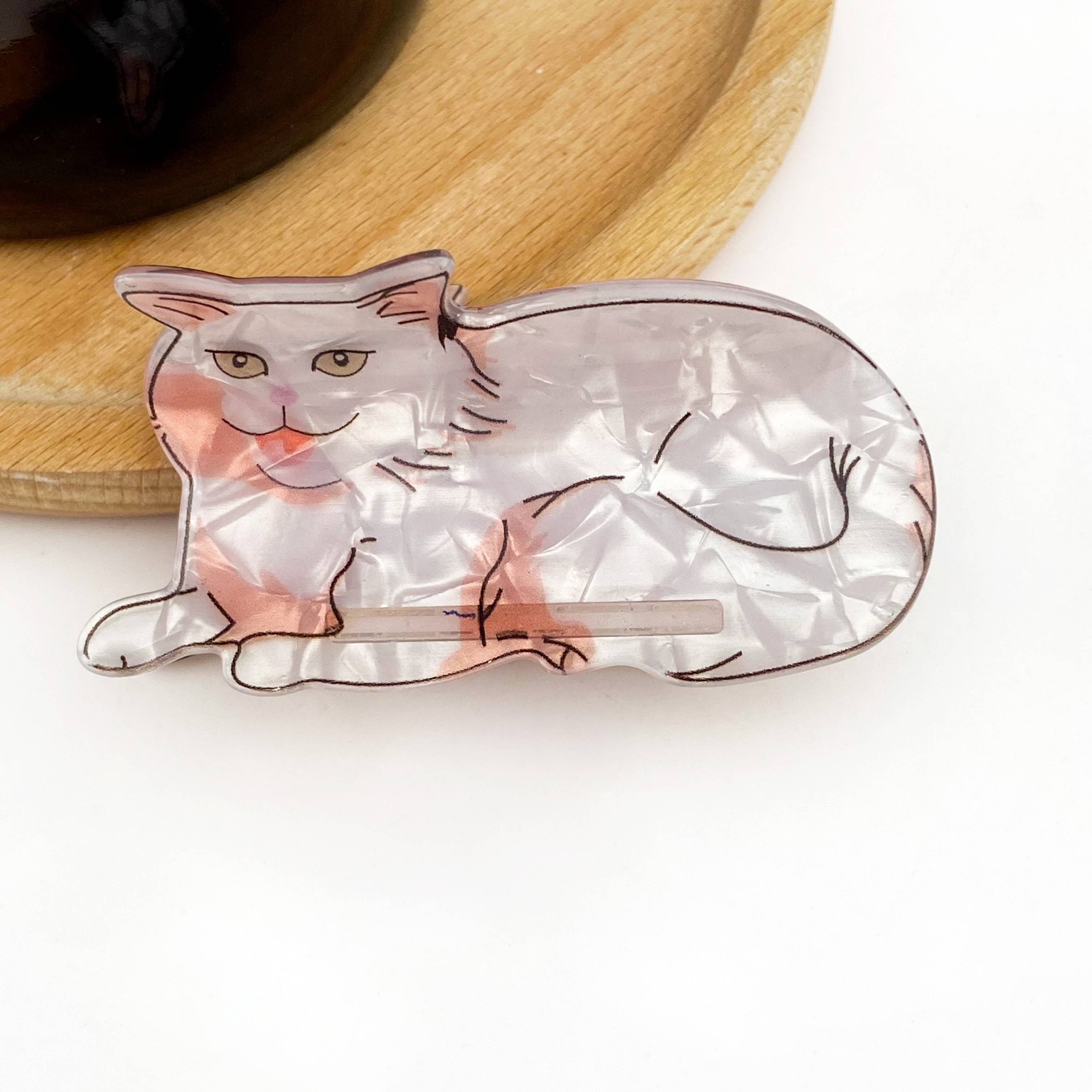 TheDivaSoap - Wholesale Hair Clip - Women's - Cute Kitten Series Printed Hair Clip, Adorable Cat Claw Clip1