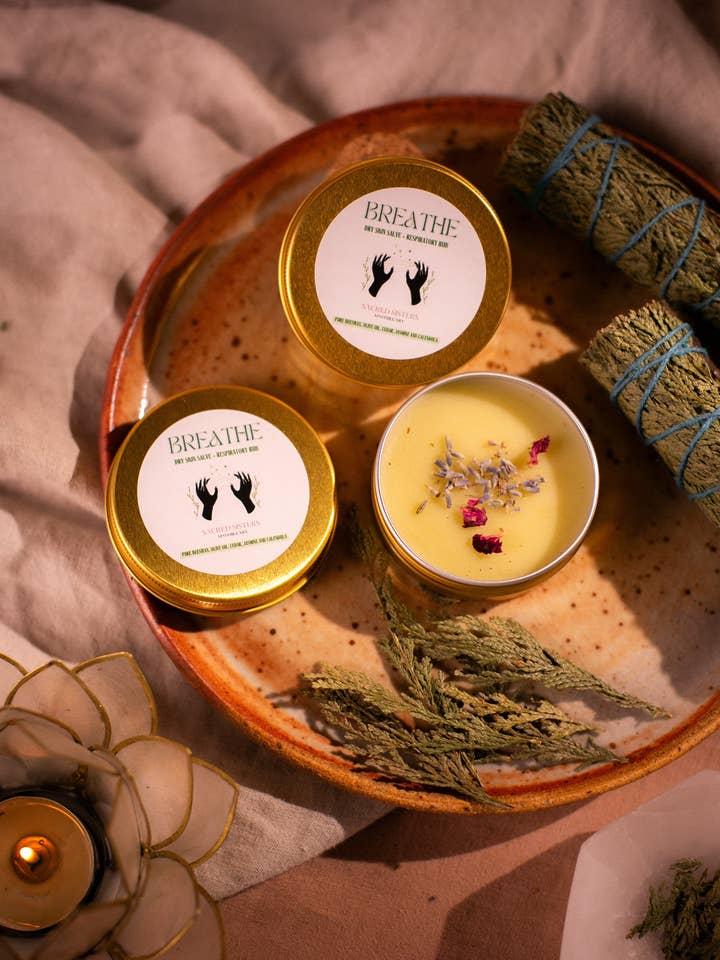 Breathe ~ Cedar Salve for wholesale by Sacred Sisters Apothecary