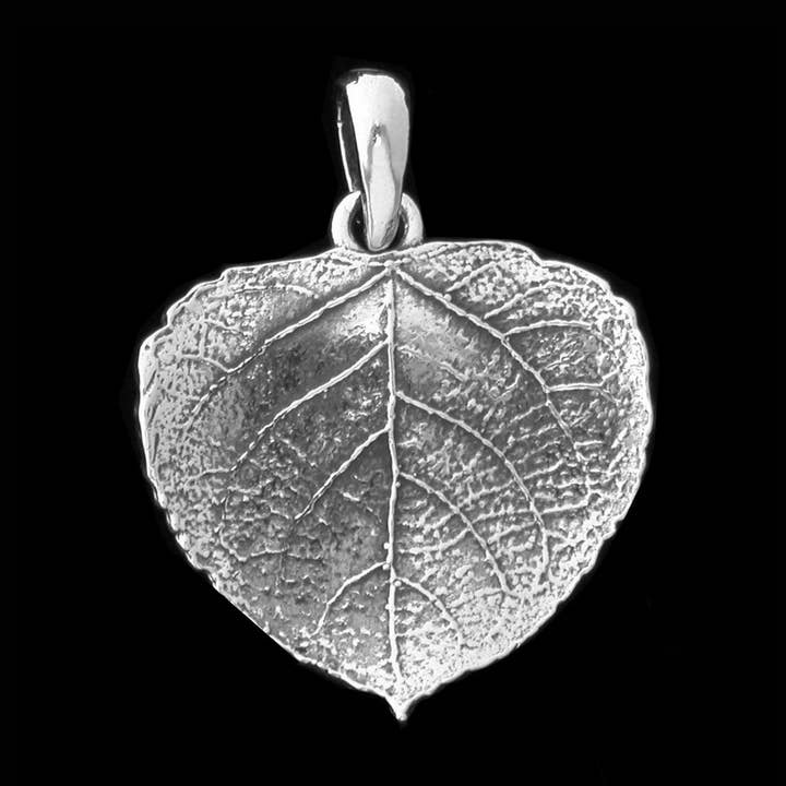 Zeppo Merchandisers Inc – wholesale Individuell berlock/hänge – Sterling Silver Aspen Leaf-16mm hänge0
