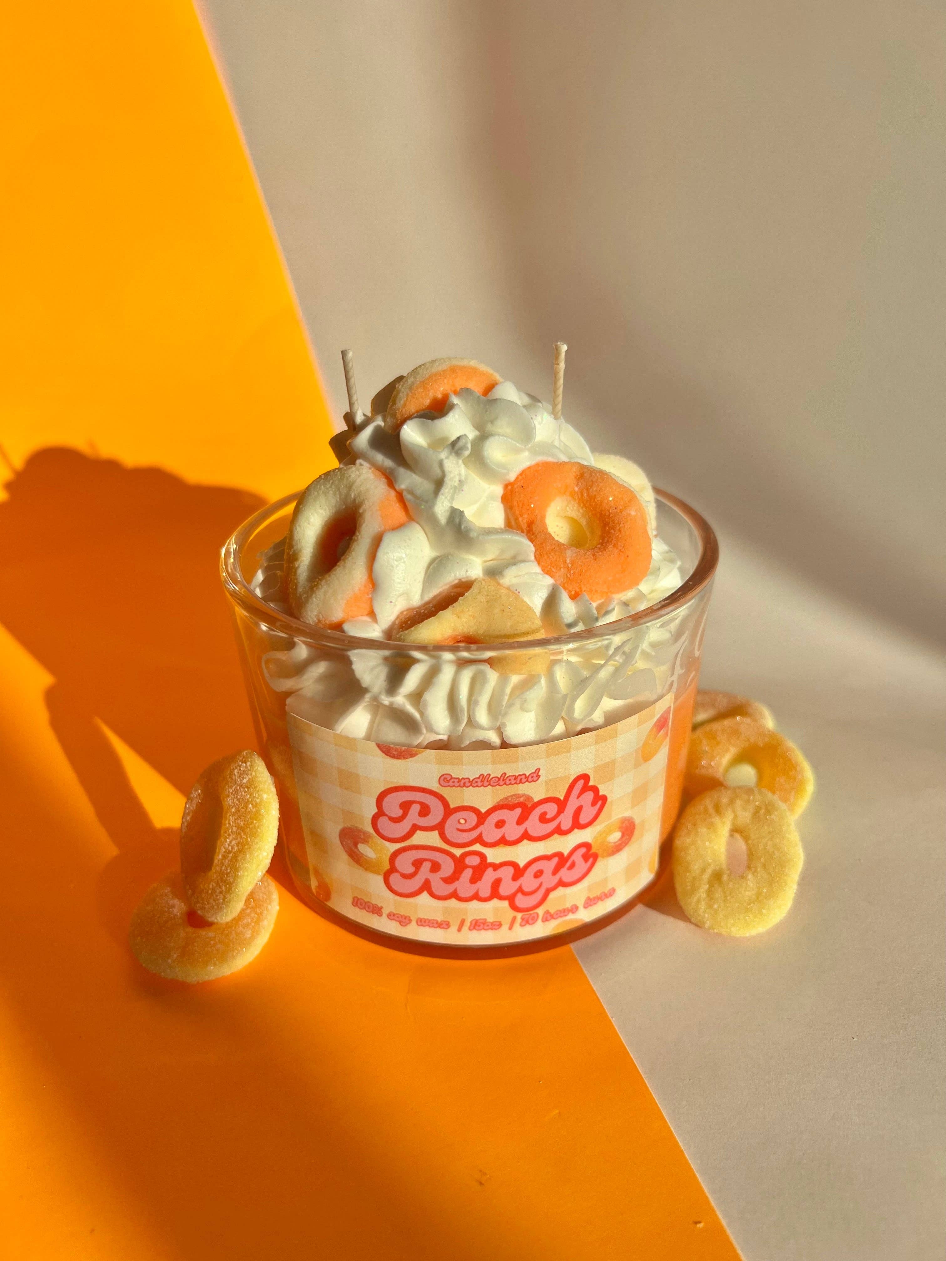 Candle Land - Wholesale Novelty Candle - Peach Rings Candle | Whipped Dessert Candle1