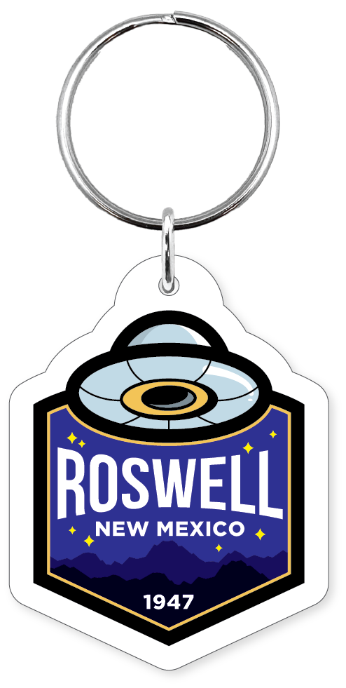 Morris Magnets – wholesale Keychain – Unisex – Keychain - Roswell New Mexico UFO Badge1