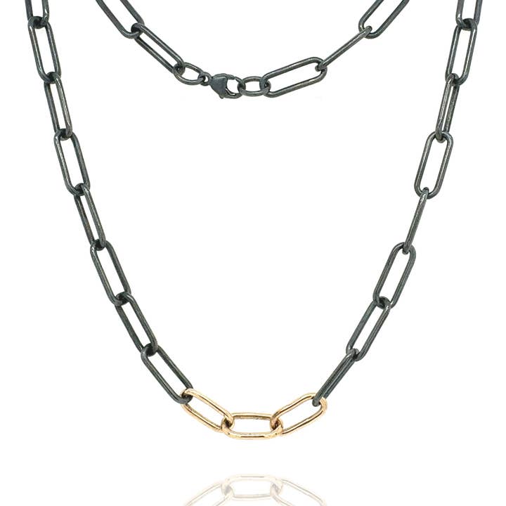 3 Link Paperclip Chain Necklace for wholesale by Flavia Bennett Designs