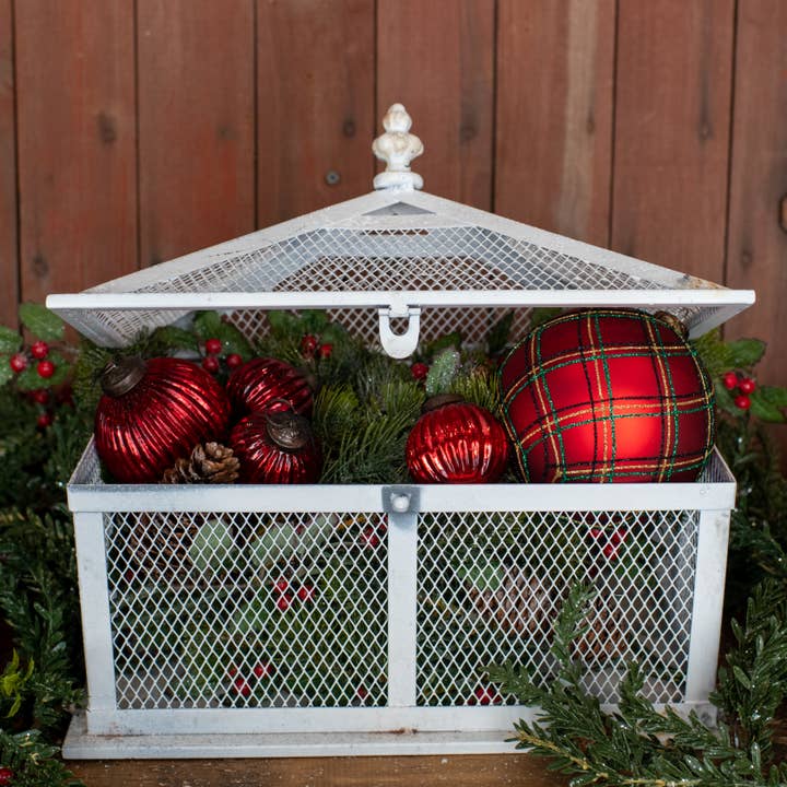 CONTENANT DE TABLE EN MAILLE MÉTALLIQUE BLANCHE pour la vente par Ragon House