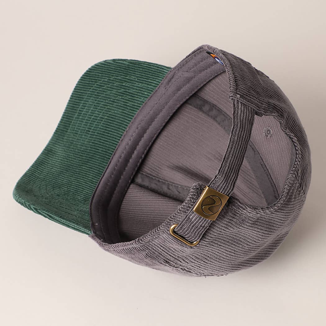 Fashion City - Wholesale Baseball Cap - Unisex - Corduroy Two-Tone Adjustable Baseball Cap23