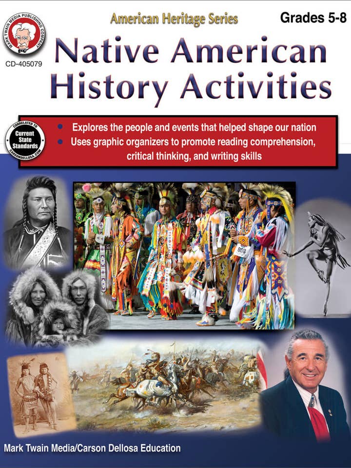 Native American History Activities Workbook, Grades 5 - 8 for wholesale by Carson Dellosa Education