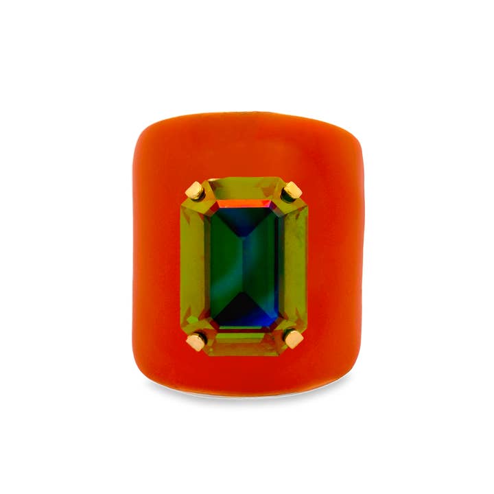 TOVA - Wholesale Cocktail/Statement Ring - Mini Roddy Ring in Enamel Midnight Express14