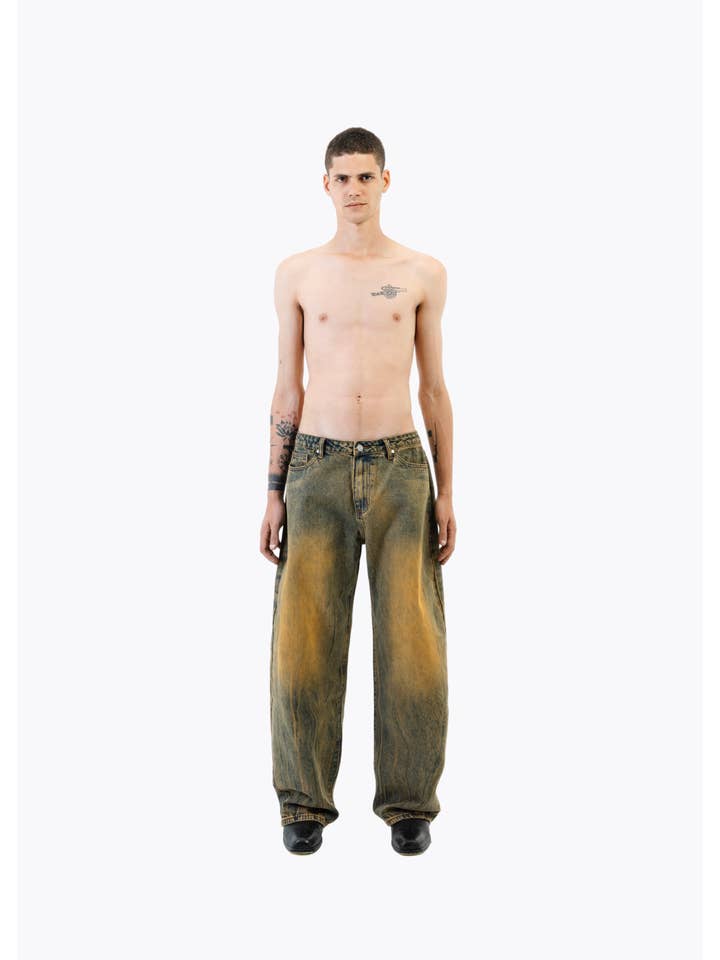 Life Is Pain® - Wholesale Jeans - Men's - Solar-washed baggy jeans