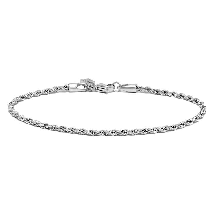 Rope Chain Bracelet, 2.5MM - Silver for wholesale by Vincero