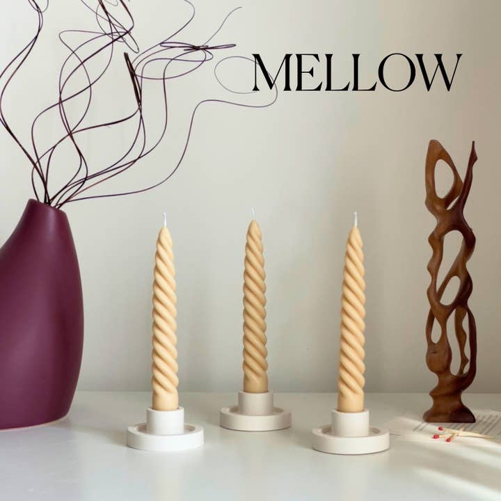 Estelle Studio - Wholesale Tapered Candle/Candlestick - Thick Twisted Taper Candle