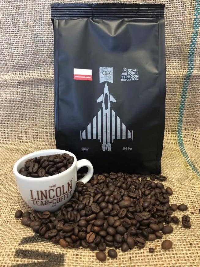 RAF Typhoon Display Team XXX Blend 500g Coffee Beans for wholesale by The Lincoln Tea & Coffee Co