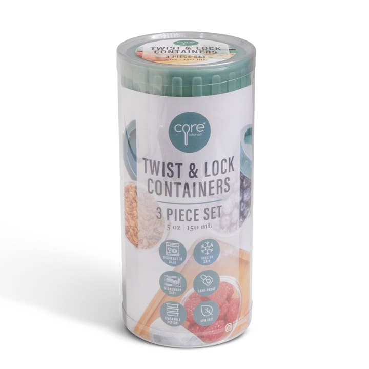 3pc Stack Container - MAT/PNE/FPN for wholesale by Core Home