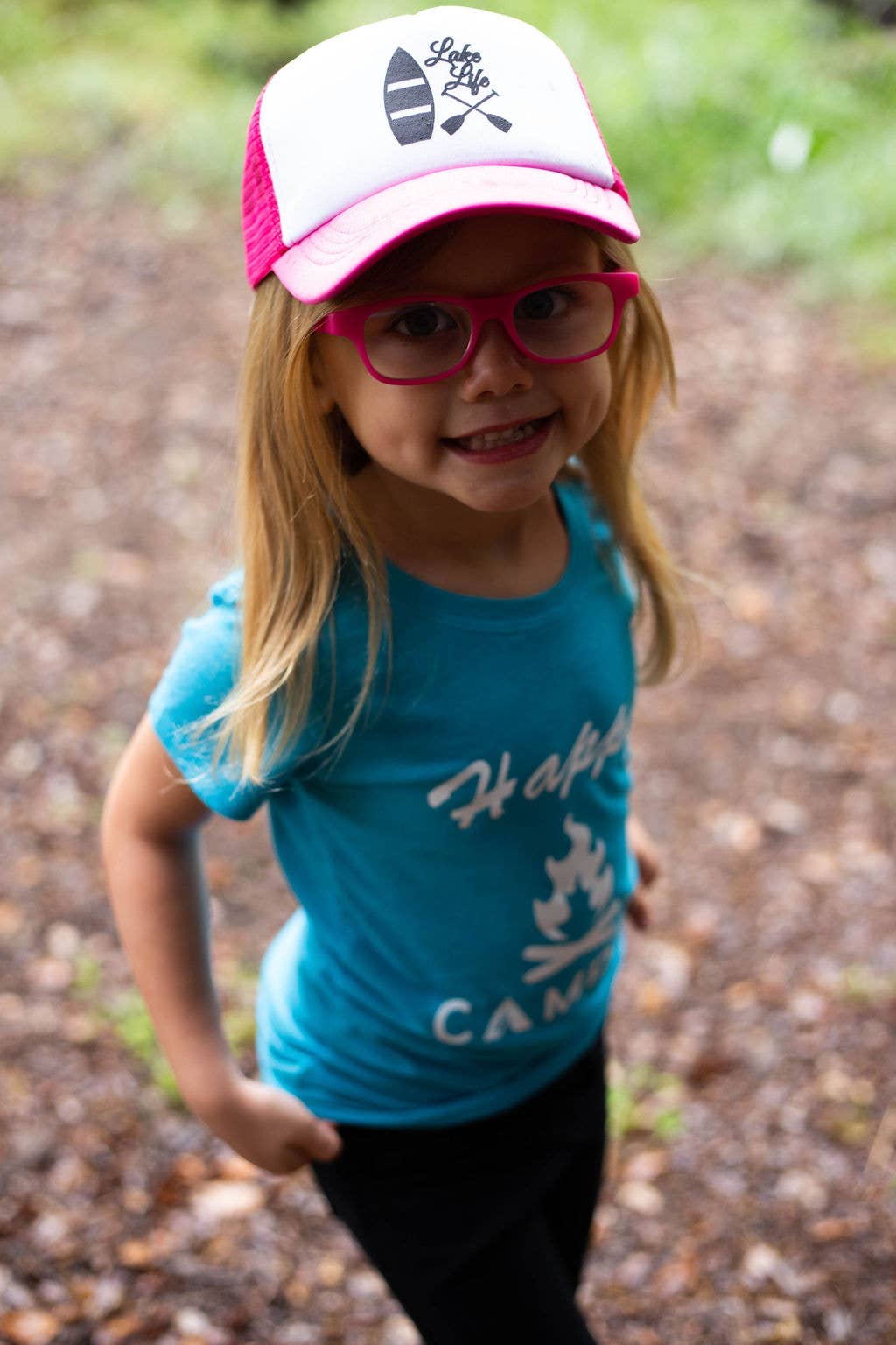 Outdoorable Apparel - Wholesale Kids Hat - Kids - Pink Lake Life Hat1