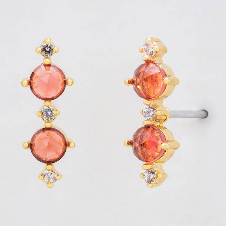 Astrid Garnet Earrings for wholesale by Heilo Jewelry