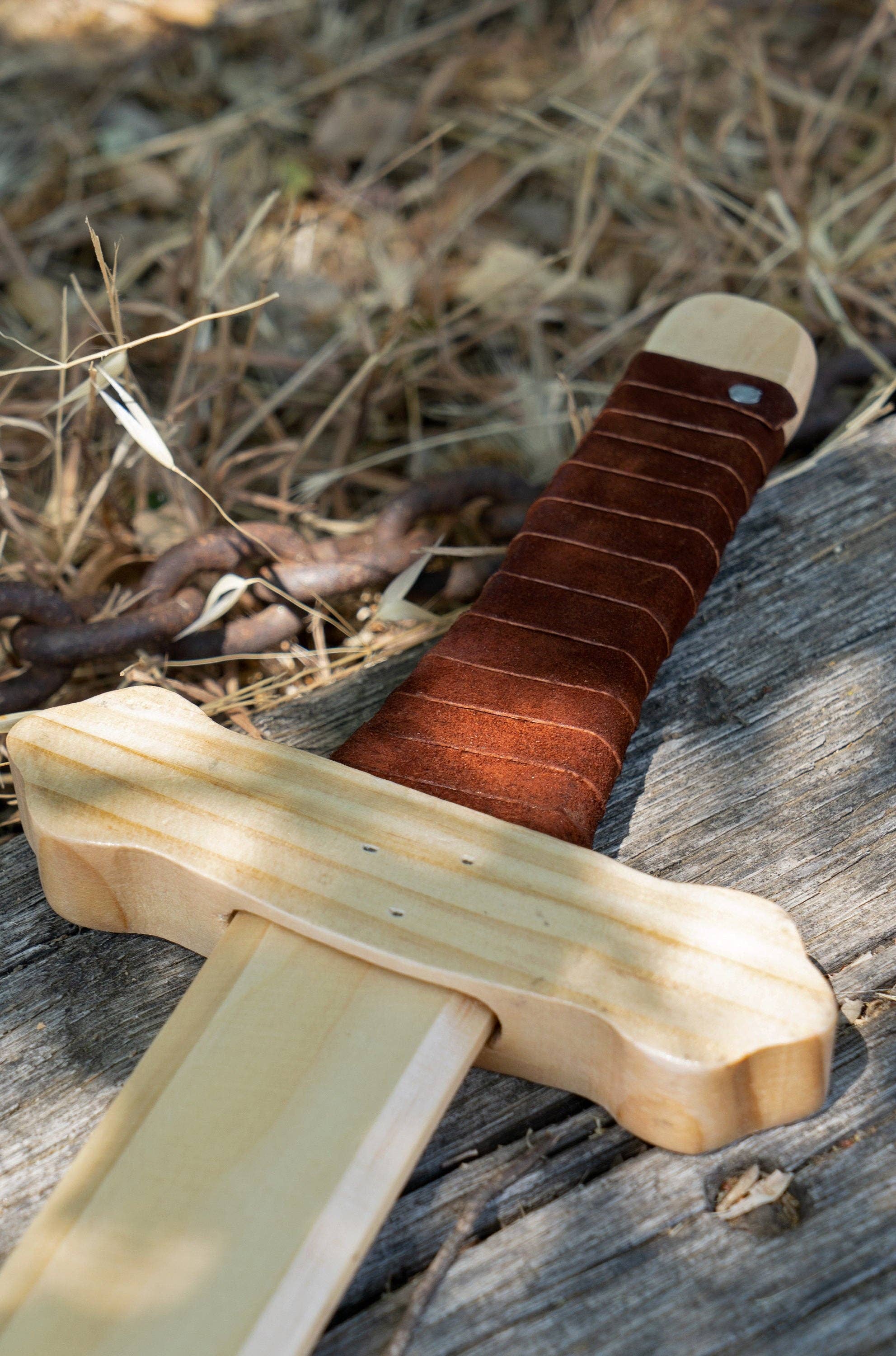 Backwoods Provisions - Wholesale Classic Toy - Kids - Sturdy Wooden Sword with Leather Wrapped Handle1