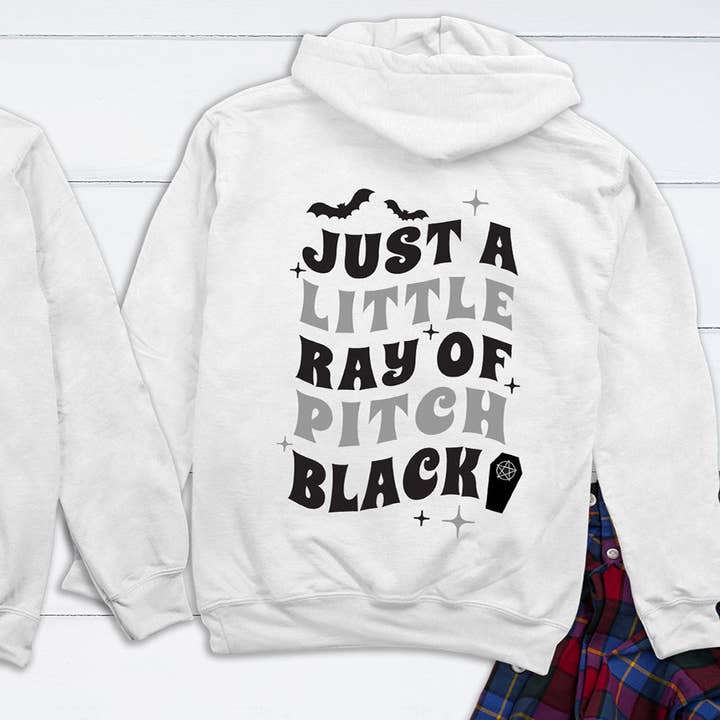 Ray Of Pitch Black With Crest Hoodie for wholesale by Artopia