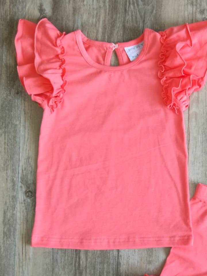 TOP PARA NIÑAS CORAL FLUTTER, C2FC para venta al por mayor de Serendipity Clothing Co