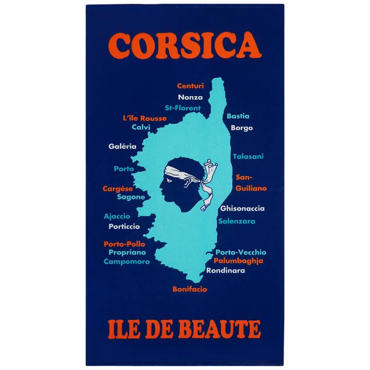 Le comptoir de la plage - Wholesale Beach Towel - Beach Towel Microfiber Blue 90x170 250g/m² - Insula
