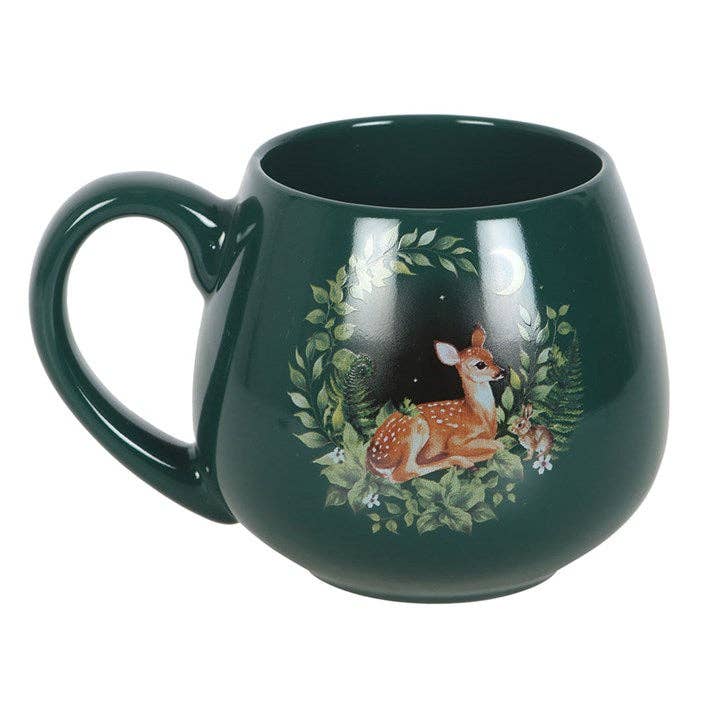 Something Different Wholesale - Wholesale Coffee Mug - Green Fawn Rounded Mug1