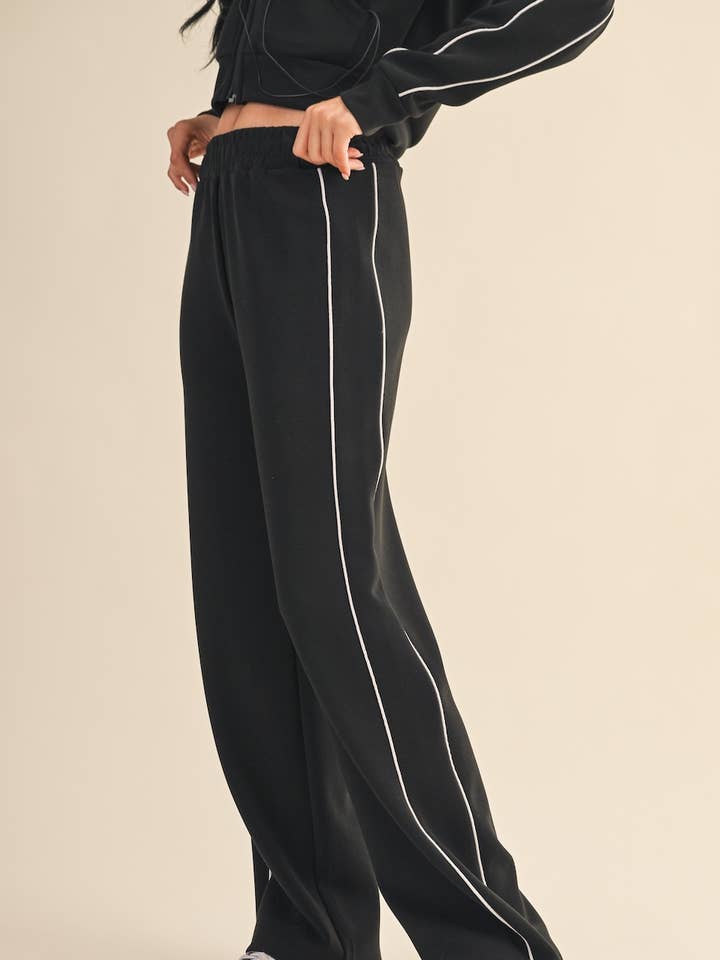 Superweiche Air-Scuba-Hose mit weitem Bein und Seitenpaspelierung für den Großhandel von KIMBERLY C