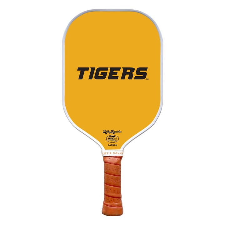 Missouri Tigers Gold Tigers Pickleball Paddle met woordmerk (B2B) voor wholesale door Rally Republic