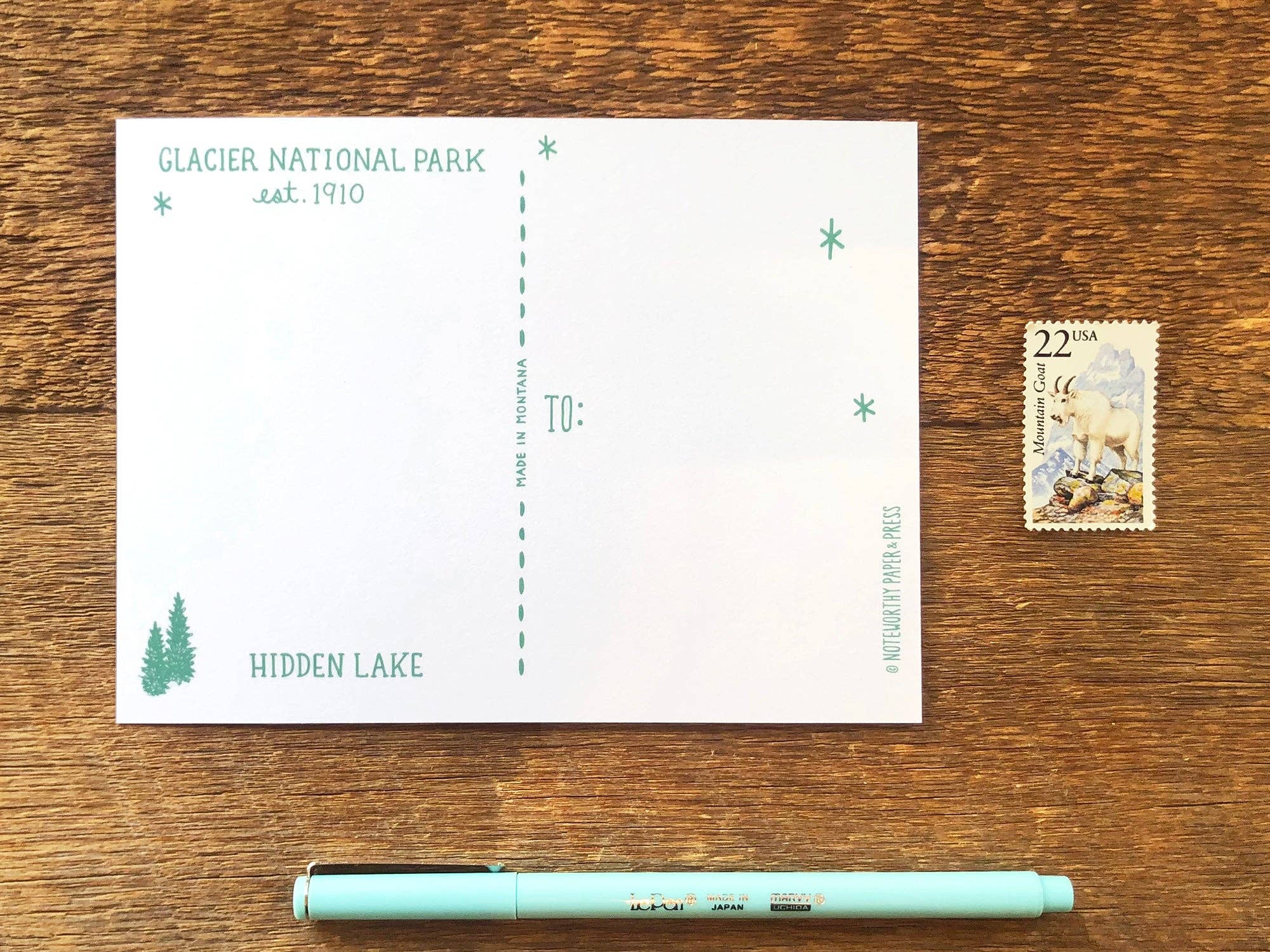 Noteworthy Paper & Press - Wholesale Postcard - Glacier Foil Postcard2