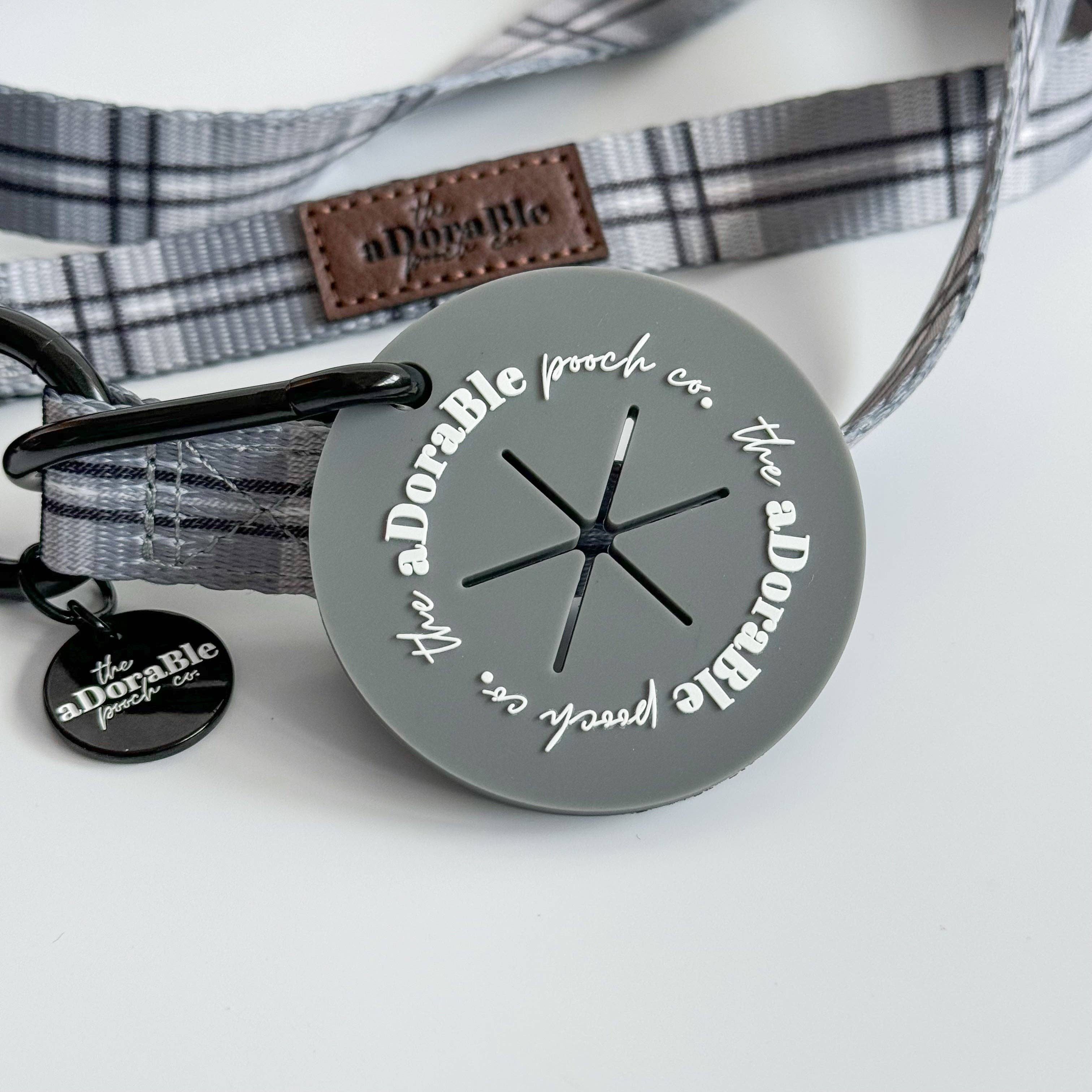 The aDoraBle Pooch Company – wholesale Pet poo bag dispenser – Dog Poop Bag Carrier - Gunsmoke Grey - The aDoraBle Pooch Company1