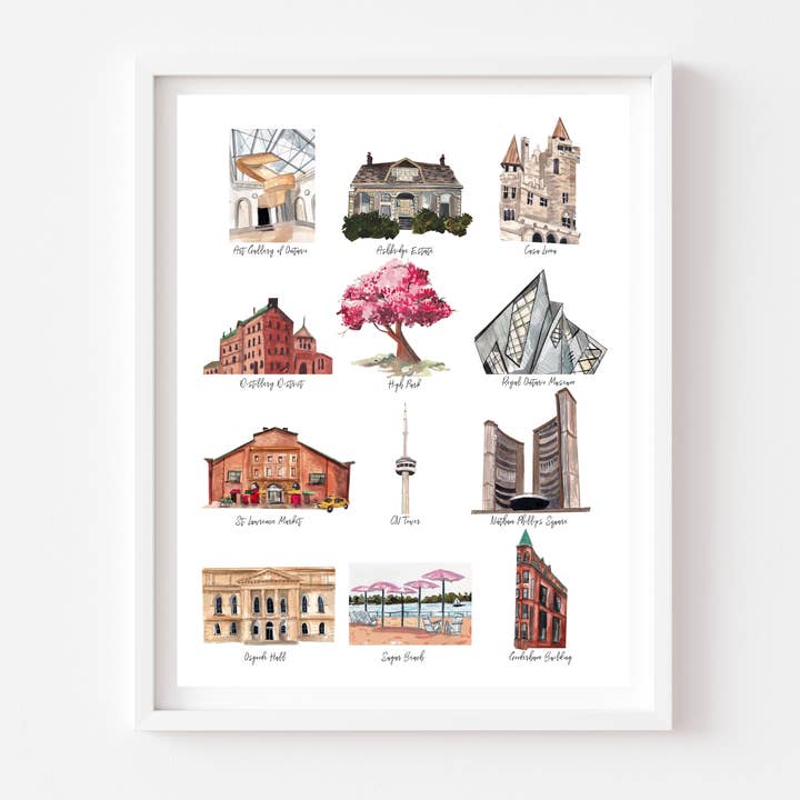 Toronto Landmarks Art Print, Casa Loma, High Park, Travel for wholesale by Medjool Studio Art Print Shop