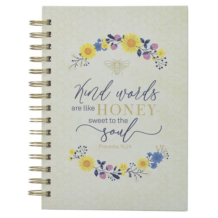 Christian Art Gifts - Vente Journal intime - Journal Wirebound Navy Kind Words Prov. 16:24