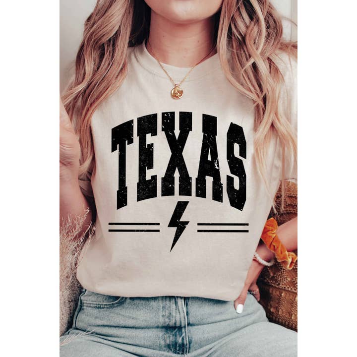 Maglietta Grafica TEXAS LIGHTNING per la vendita all'ingrosso da parte di A. BLUSH CO