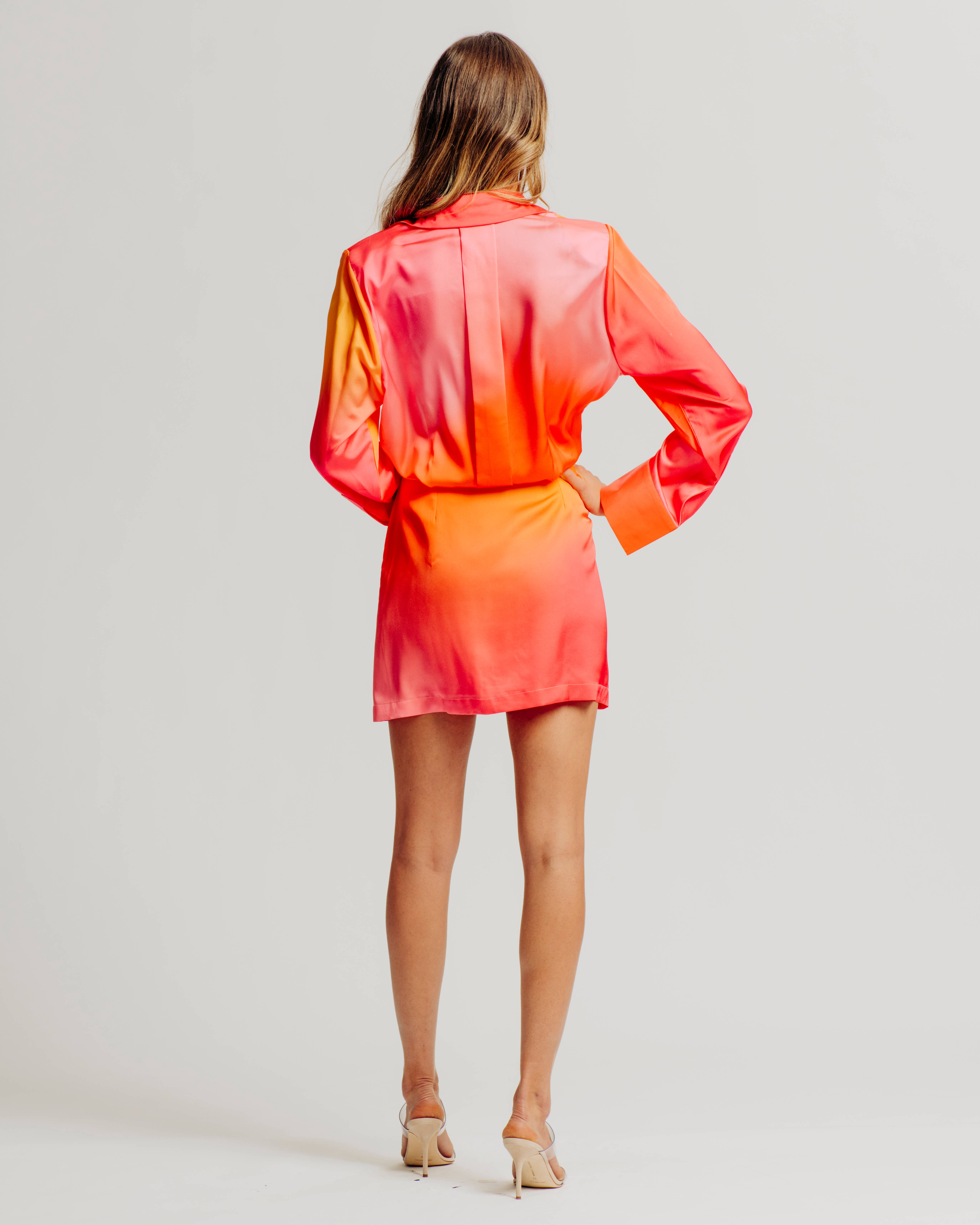 ORANGE MULTI JONES DRESS for wholesale on Faire1