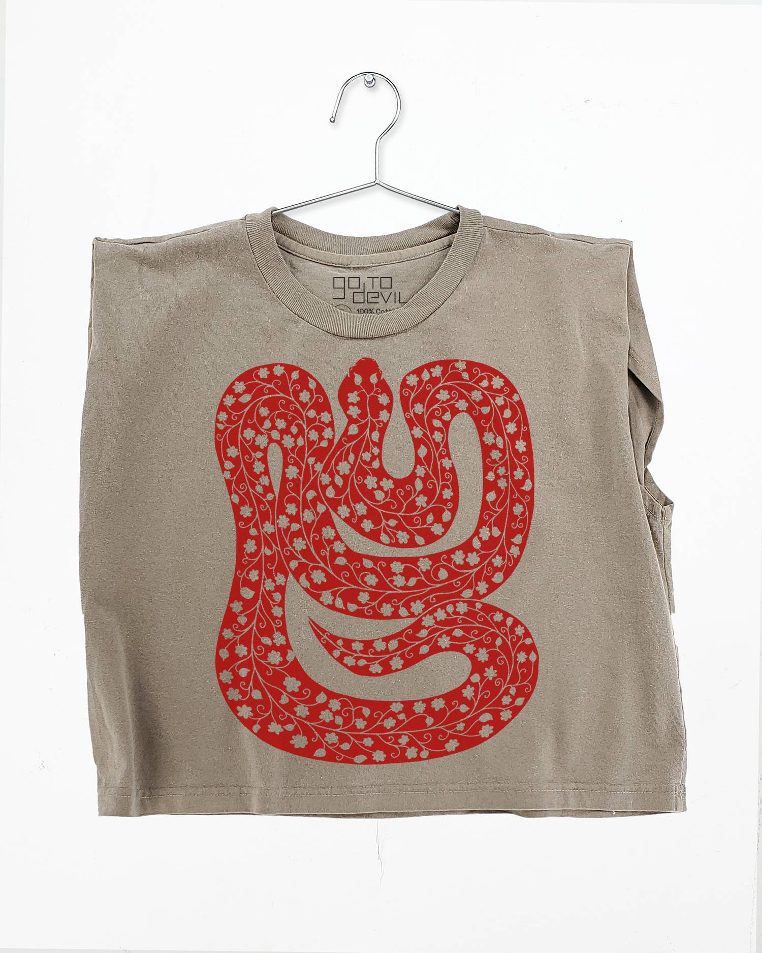 Go To Devil - Wholesale Screen Printed T-Shirt - Women's - Snake Joan Heavyweight Muscle Tee5