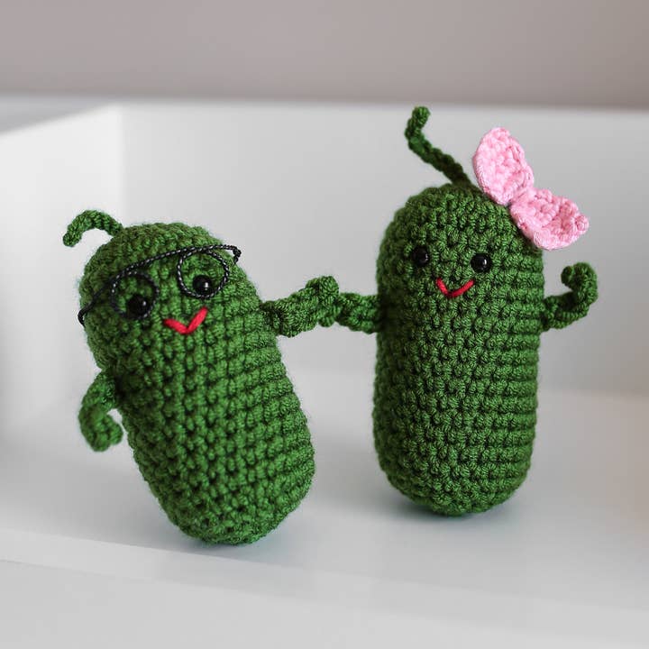 TOMOPOD LLC - Wholesale Decorative Tabletop Object - Emotional Support Pickle Crochet, Housewarming Gift0