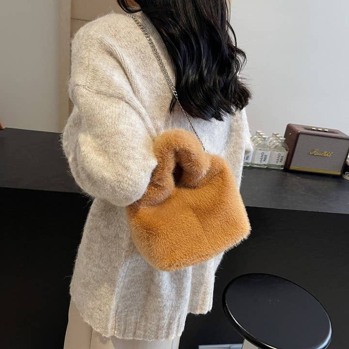 ACCITY - Wholesale Shoulder Bag - Women's - WINTER IMITATION REX RABBIT FUR HANDBAG PLUSH_CWAB3958
