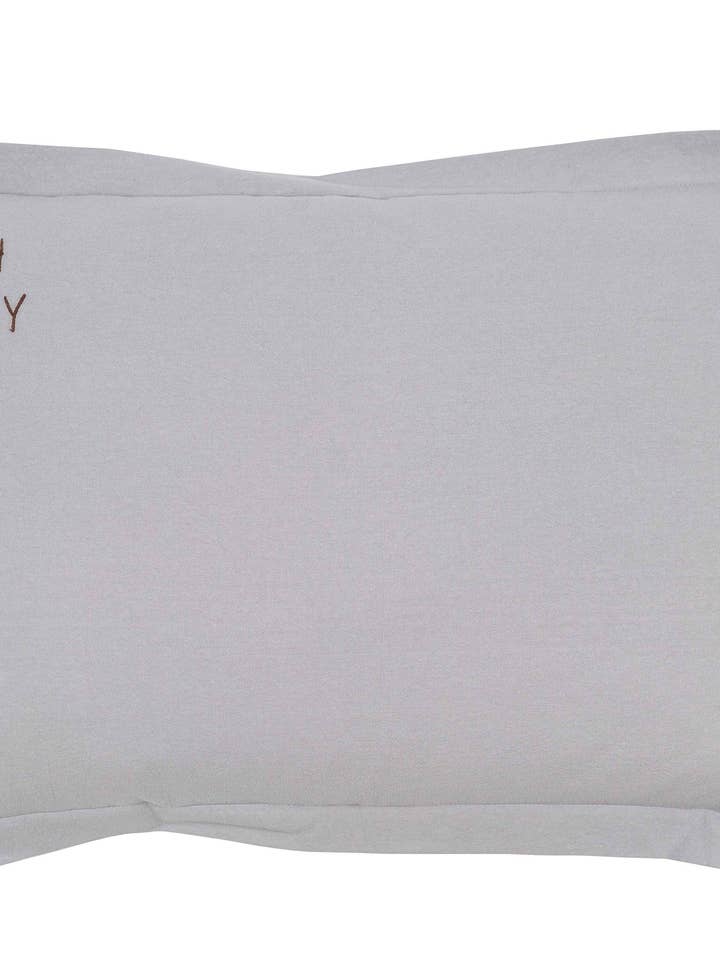 WASHED COTTON PILLOW OH BOY GREY M for wholesale by Malomi Kids